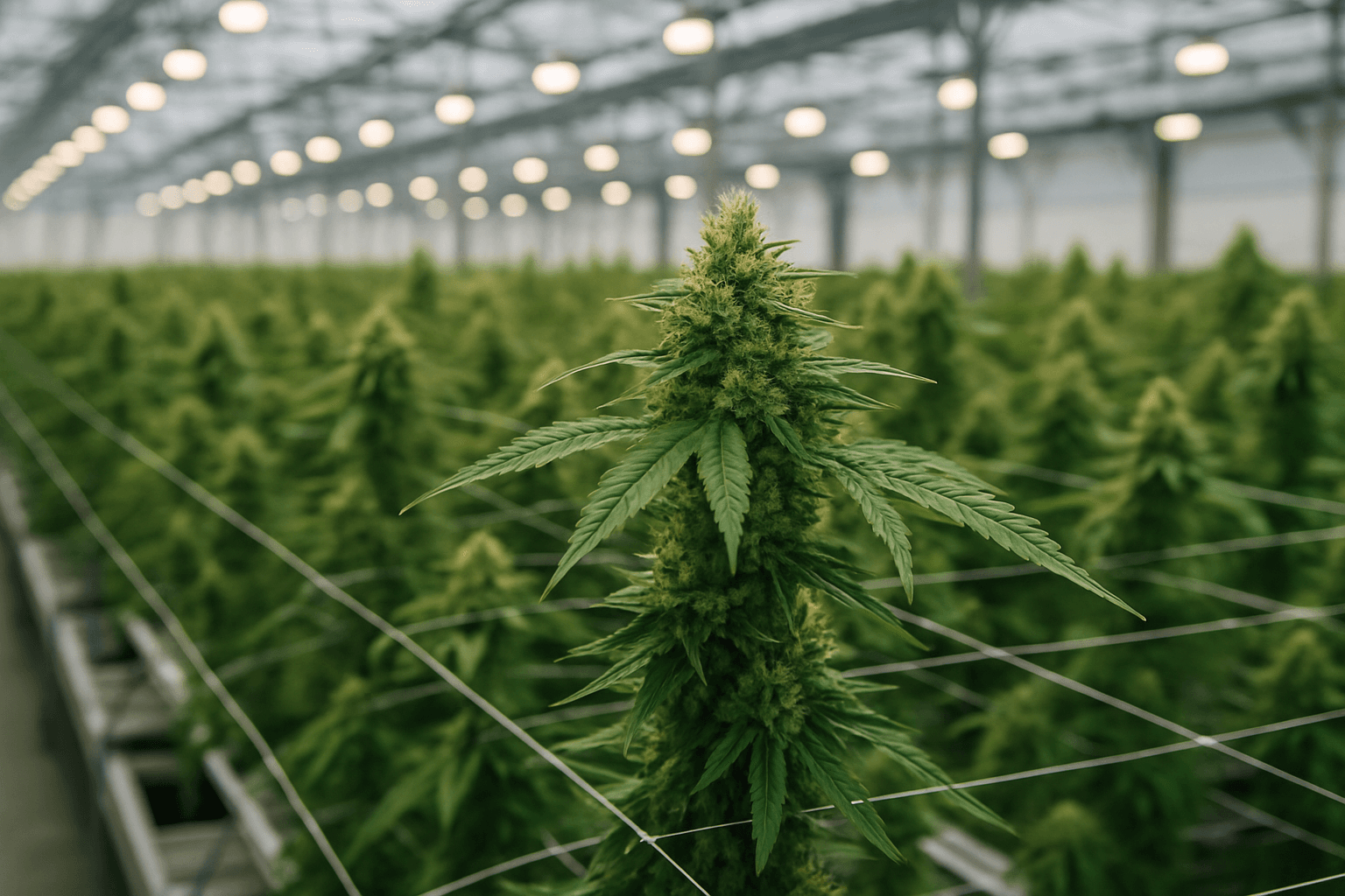 Cannabis Greenhouse Plantation